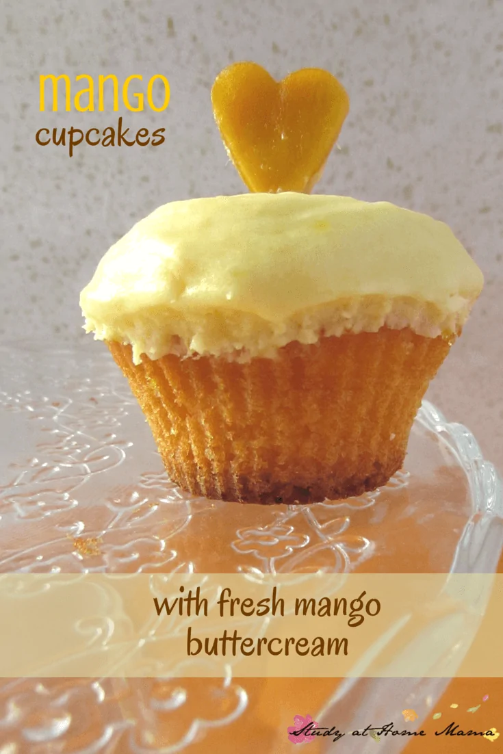 These fresh mango cupcakes with their natural tropical flavour, light, fluffy cake, & fresh mango buttercream are the perfect summer cupcake recipe