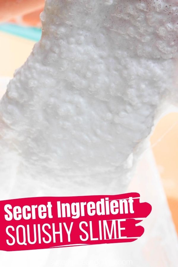 A super easy 3-ingredient slime recipe for the squishiest, fluffiest and stretchiest slime ever! This amazing textured slime is made with a secret ingredient for an amazing and unique slime your kids will love
