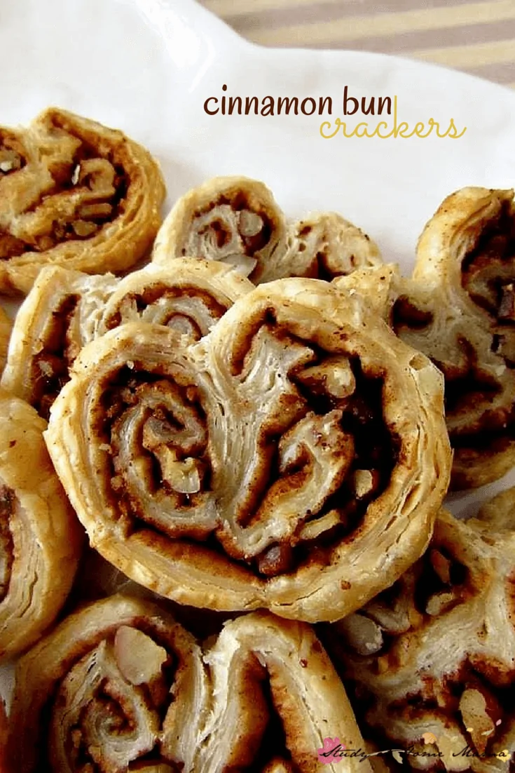 Homemade Cinnamon Bun Crackers - a gorgeous, delicious, and EASY snack - perfect for serving with coffee. So easy to make, the kids can make them!
