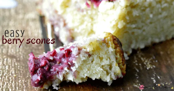 Kids Kitchen: Easy Berry Scones recipe - an easy healthy recipe for a breakfast scone or afternoon treat. Serve with clotted cream & jam for a decadent tea