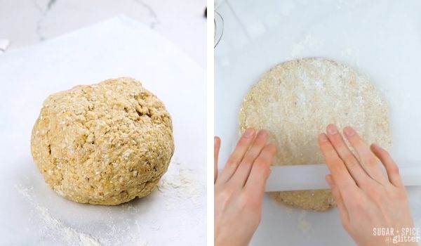in-process image of how to make animal cookies