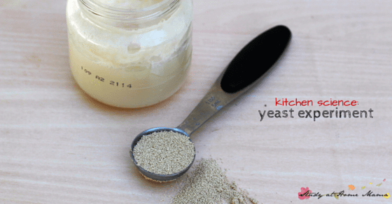 Kids kitchen science experiment for yeast activation - figure out the best environment for how to activate yeast