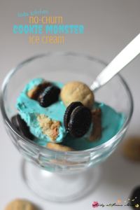 Kids Kitchen: No-Churn Cookie Monster Ice Cream