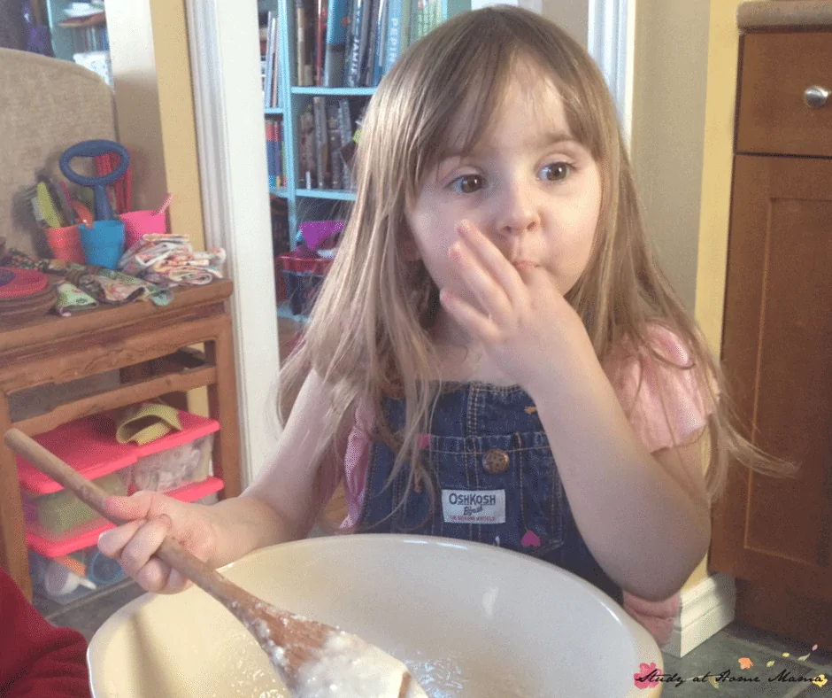 Start off by making a standard cake batter for your kid-made zebra cake