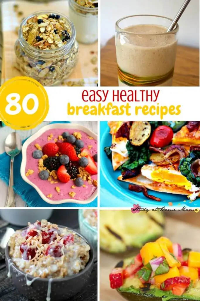 80 Easy Healthy Breakfast Recipes to Make Mornings Easier - Everything from Healthy Smoothie Recipes to Make-ahead Breakfasts and Breakfast-on-the-go options!