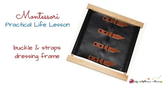 Teach your child how to dress himself or herself by using Montessori practical life lessons and Montessori dressing frames