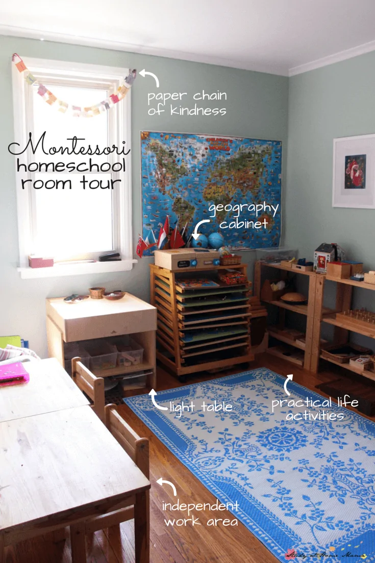 Montessori Homeschool Room Tour