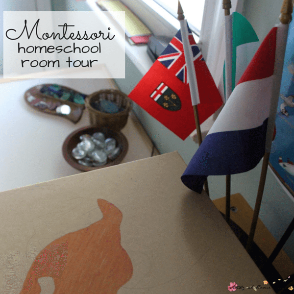 Montessori Homeschool Room Tour - can Montessori work at home? What does Montessori look like in the home? A Montessori parent shares her child's work space and how it works for them