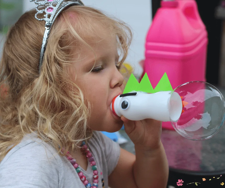 This easy "Puff the Magic Dragon" bubble blower is a great craft to try after reading Puff the Magic Dragon, and helps children practice deep breathing - an overlooked sensory need!