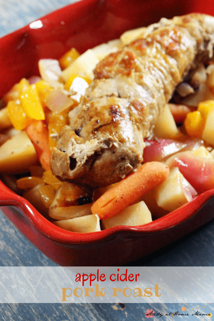 Easy Healthy Recipe for Apple Cider Pork Roast - a delicious and easy supper for a busy weeknight or special family supper. This healthy pork recipe takes less than 15 minutes of active prep time and hits so many wonderful flavour notes - 