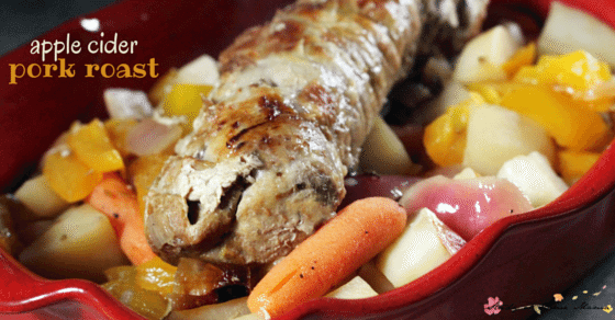 Easy healthy recipe for apple cider pork roast. Apple and pork are an amazing flavor pairing, especially when you use the right spices to set things off. A quick family recipe for nights when you need something healthy but comforting