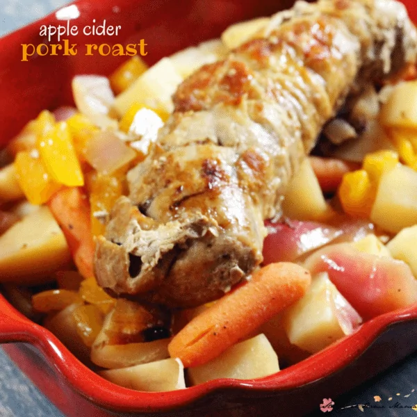 Healthy comfort food at it's best - Apple Cider Pork Roast. The perfect fall supper