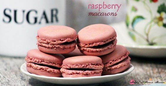Homemade Raspberry Macarons - naturally colored and flavored macaron cookies. An easy to follow recipe with tips on how to get a perfect batch of homemade macarons!