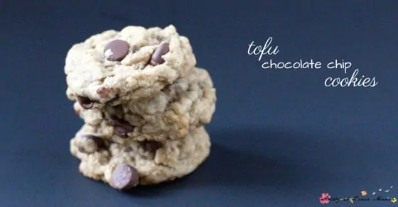 Tofu Chocolate Chip Cookies - a decadent, crunchy-chewy and vegan chocolate chip cookie that you won't believe has no butter, eggs, or milk!