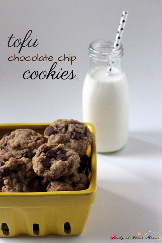 Tofu Chocolate Chip Cookies - a decadent, crunchy-chewy and vegan chocolate chip cookie that you won't believe has no butter, eggs, or milk!