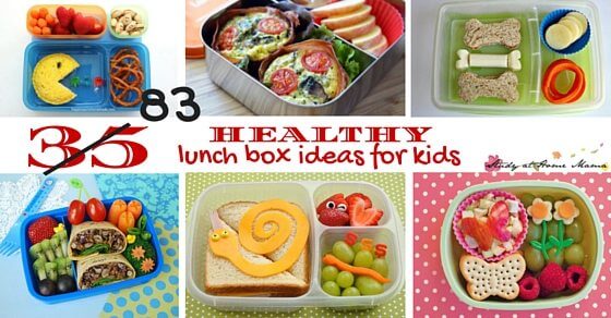 35 (83) Healthy Lunch Box Ideas for kids - and they all can be made peanut-free! Everything from easy lunches kids can make independently, to fun, themed lunches for a special treat.