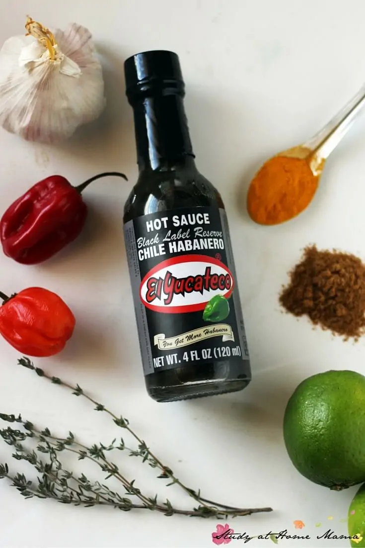 Delicious smoky habanero grilled chicken marinade, featuring my favourite hot sauce - seriously, the best.