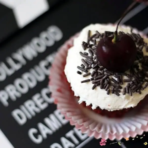Real black forest cupcakes with homemade whipped cream topping - sound amazing.