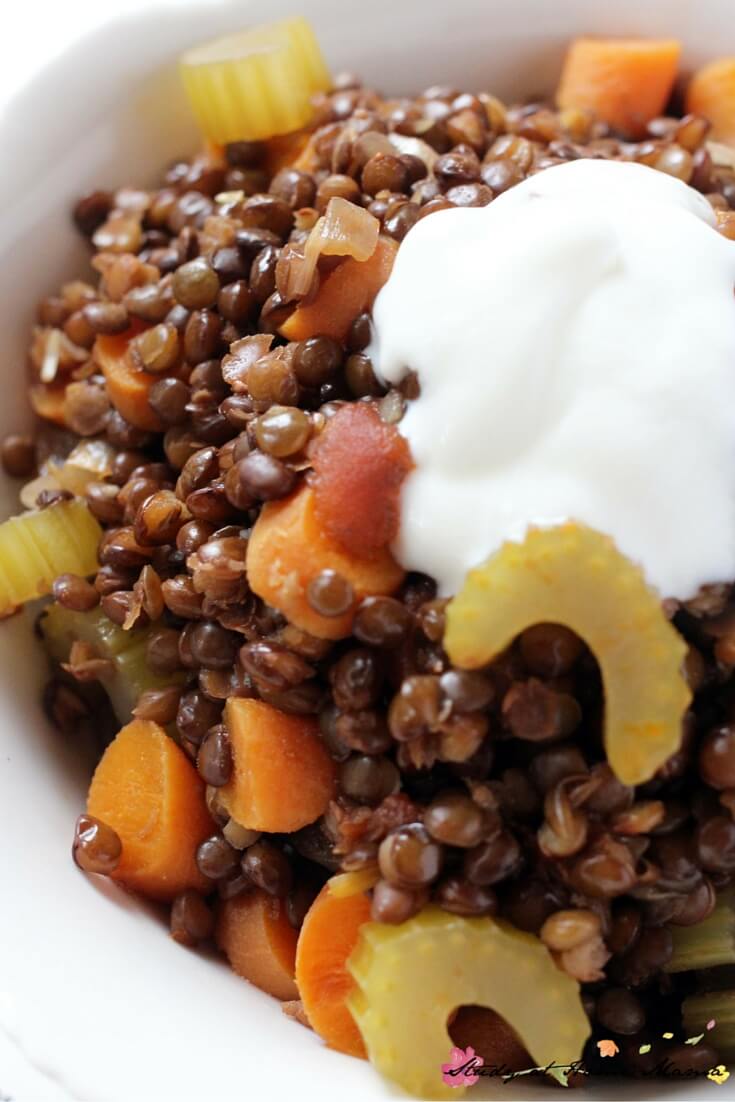 Oh yum, this lentil stew recipe looks like the perfect comfort meal for cold weather. A hearty and frugal supper to keep the whole family happy