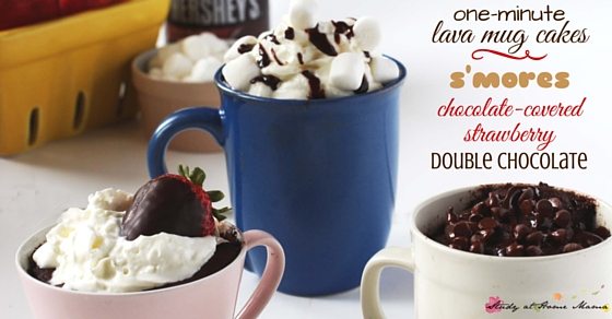 3 Amazing Recipes for One-Minute Lava Mug Cakes - the perfect one-serving dessert