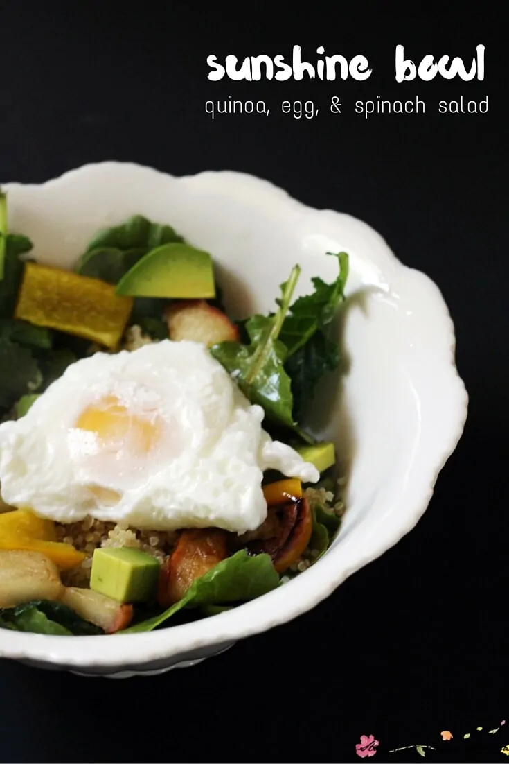 Sunshine Bowl: Quinoa, Egg, & Spinach Salad