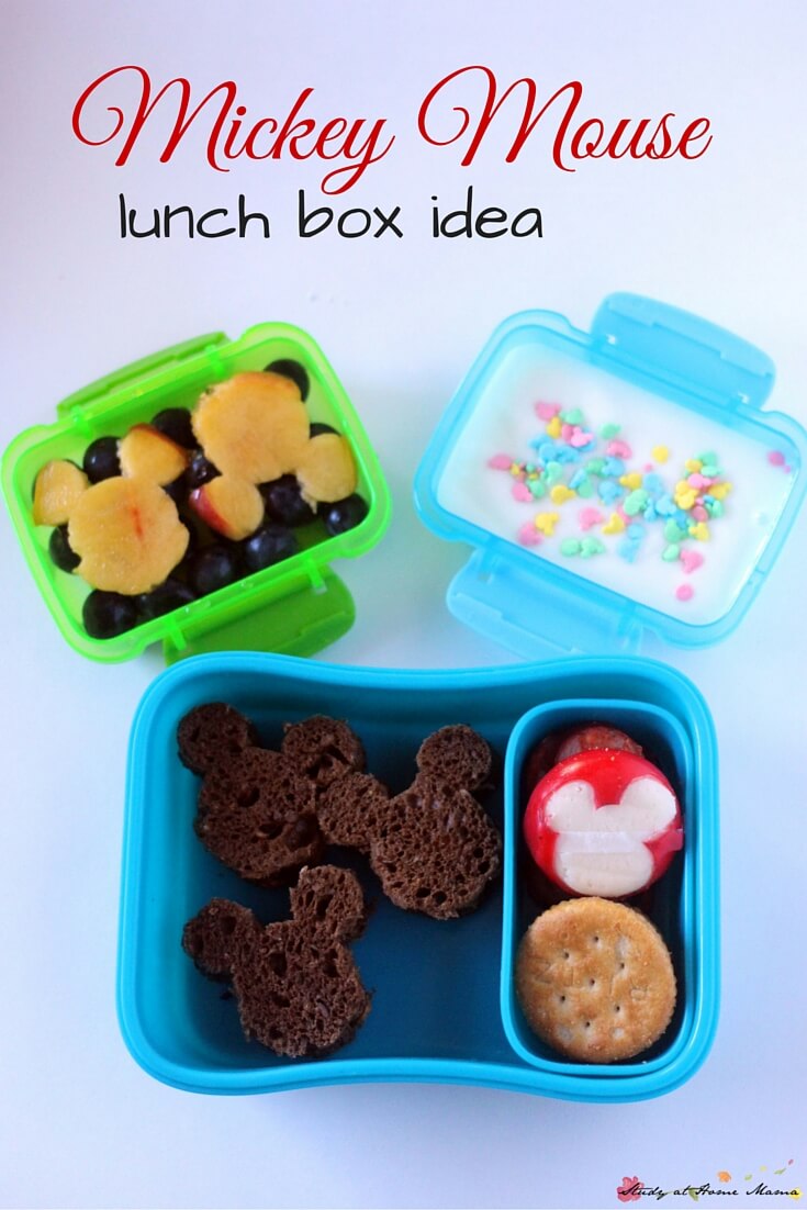 Easy healthy Mickey Mouse lunch box idea - simple touches to make a fun Disney bento box your kid will love