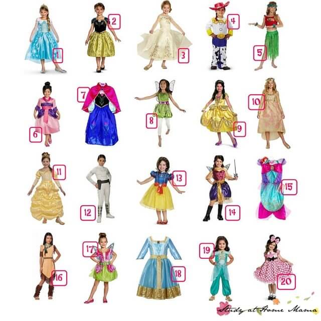 How cute are these Disney Princess Costume ideas? All under $30!