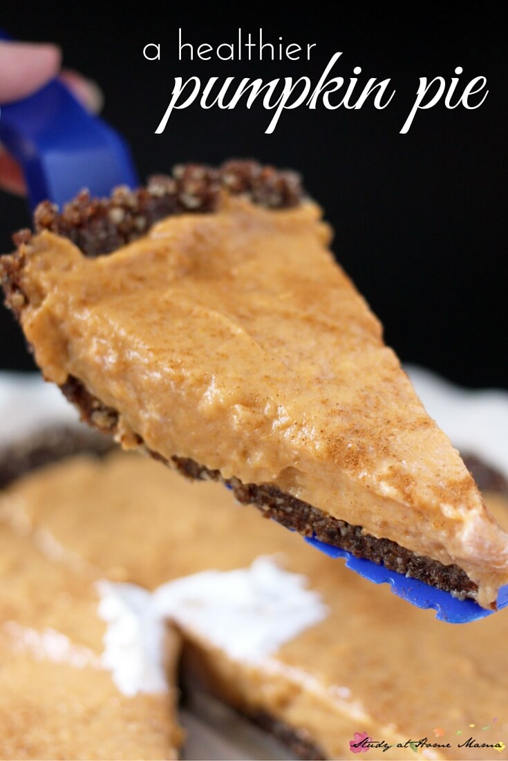 Healthy Pumpkin Pie Recipe - gluten-free, dairy-free, and with a good amount of protein, this healthy pumpkin pie recipe is so rich and delicious, you won't believe it's healthy.