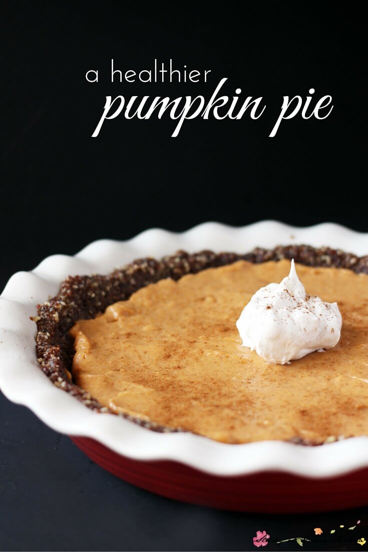 Healthy Pumpkin Pie Recipe - gluten-free, dairy-free, and with a good amount of protein, this healthy pumpkin pie recipe is so rich and delicious, you won't believe it's healthy for you.