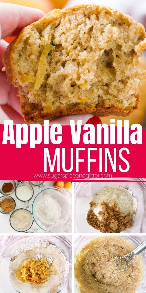 How to make the best ever Apple Muffins, a delicious apple cinnamon muffin recipe made with coconut sugar, cinnamon, whole wheat flour and coconut oil, for a lighter, healthy apple muffin recipe the whole family will love. A great recipe for kids to help make, too!