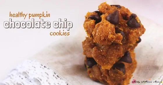 Oh yum! These healthy pumpkin chocolate chip cookies are delicious, with browned butter and a hint of sea salt, while staying healthy with whole wheat flour, no white sugar, and real pumpkin. An easy kids' kitchen recipe for the pumpkin fan in your home