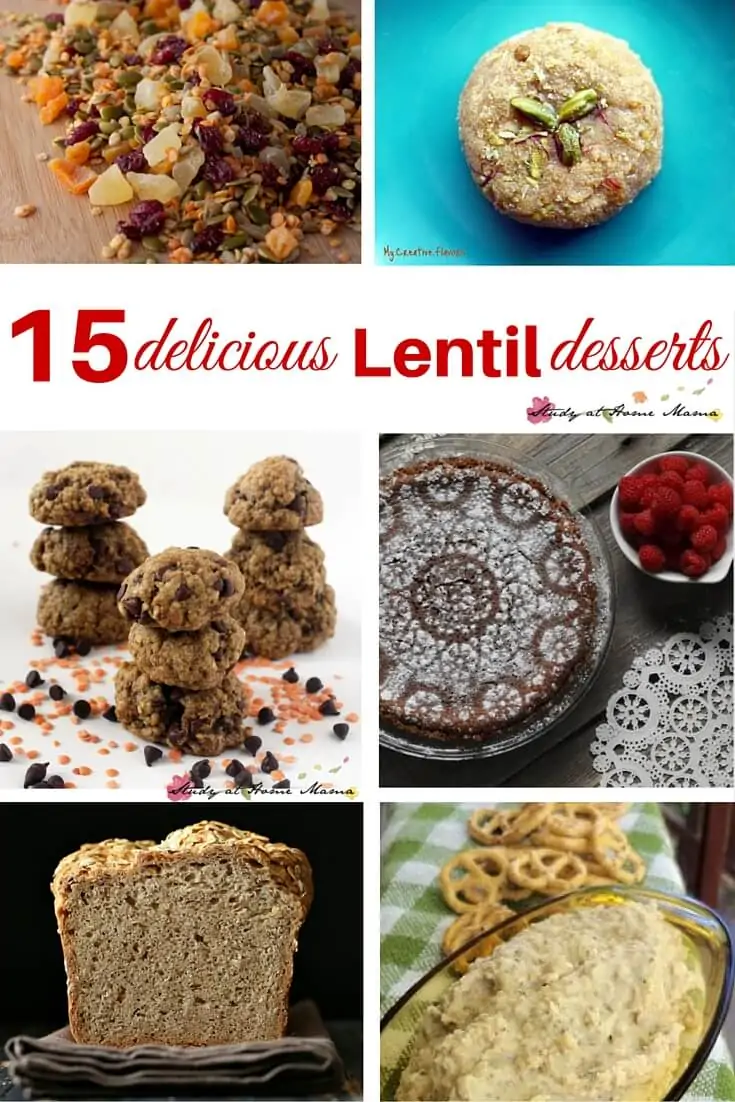 15 Delicious Lentil Dessert recipes as part of a collection of Lentil recipes for every meal - from lentil waffles to lentil stews to lentil cakes. Lentils are a great collection 