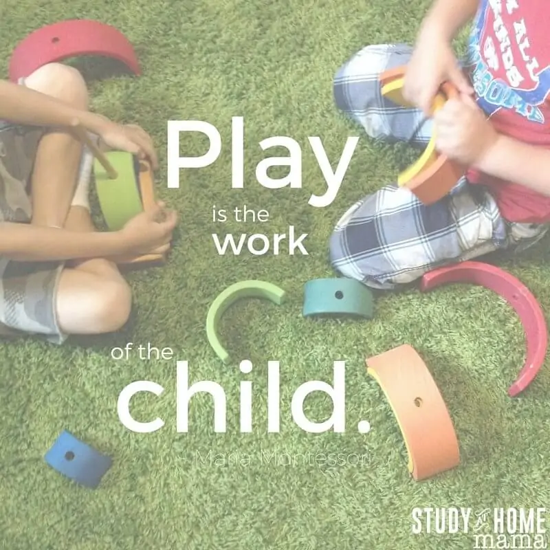 Play is the work of the child - Maria Montessori
