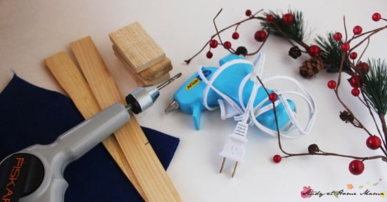 Materials to make your own homemade Charlie Brown Christmas Tree craft