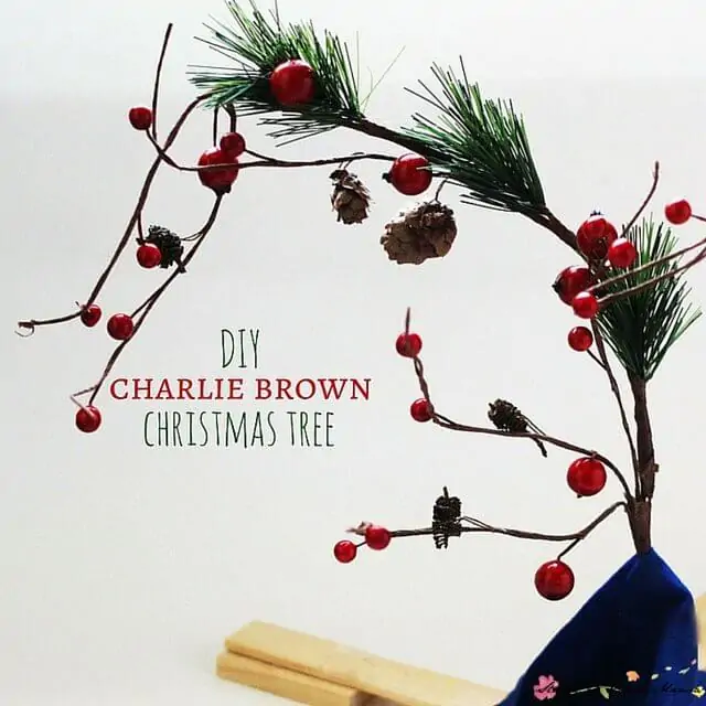 Kids Craft Idea: DIY Charlie Brown Christmas Tree - a great present that kids can make