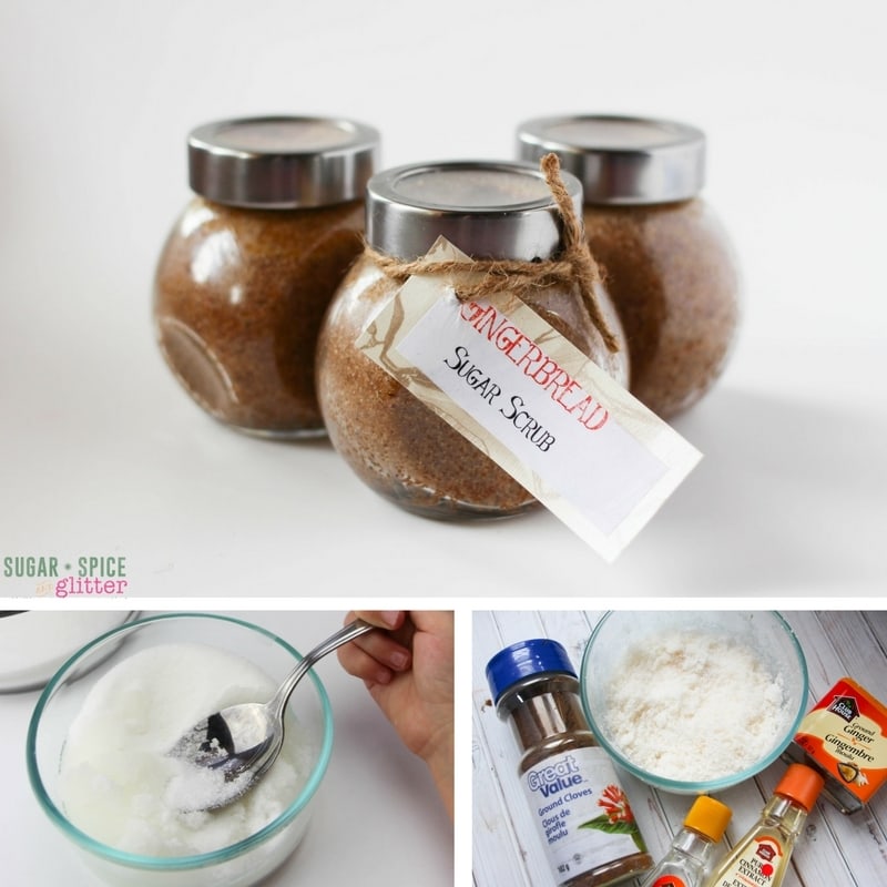 How to make gingerbread sugar scrub with kids - a delicious smelling homemade gift