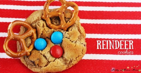 These reindeer cookies are too cute for words - check out how to make them on Sugar, Spice and Glitter!
