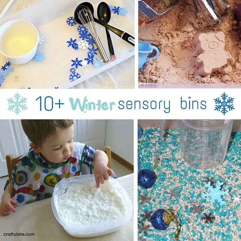 Snow Sensory Bin for Toddlers - Happy Hooligans