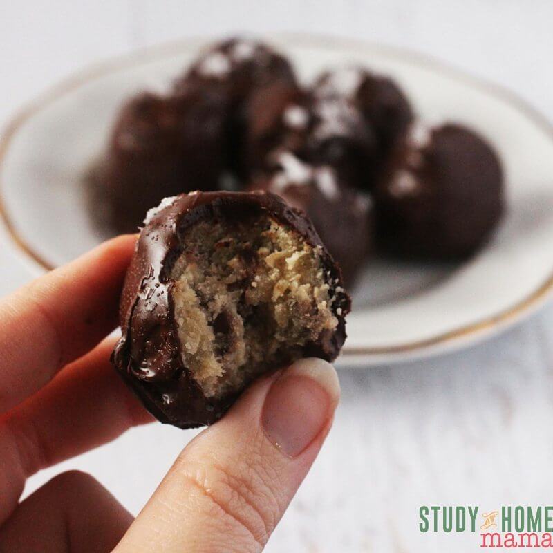 Creamy cookie dough covered in chocolate! Is there anything better? 