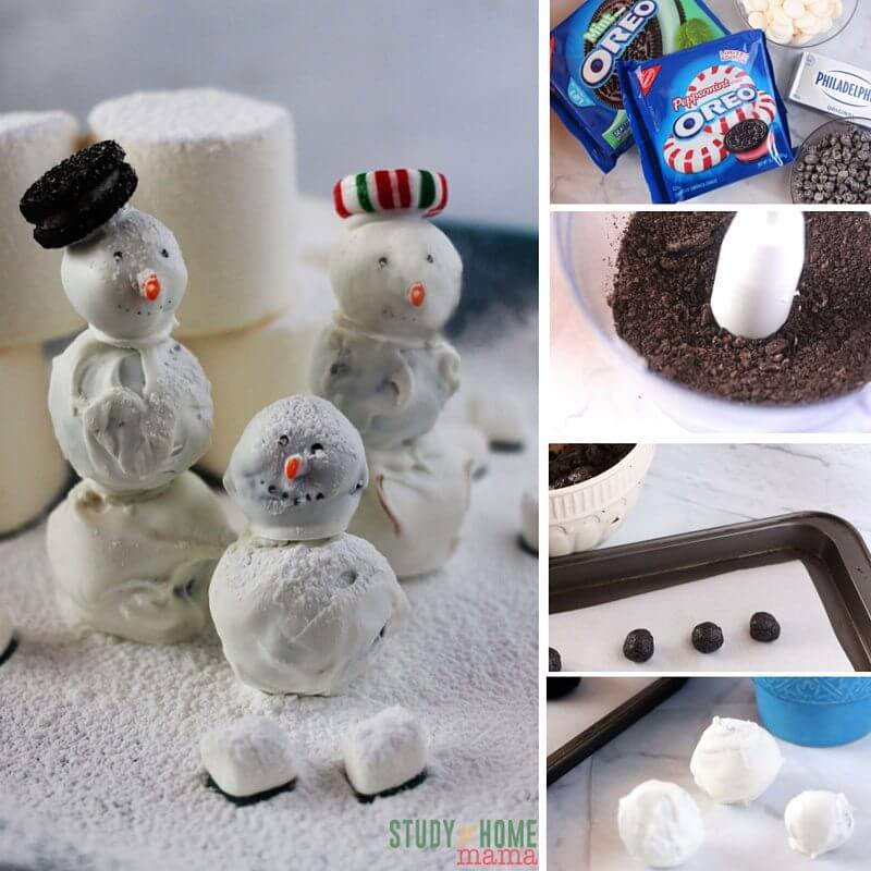 How to make OREO Cookie Ball Snowmen - a fun and festive twist on the classic no-bake cookie