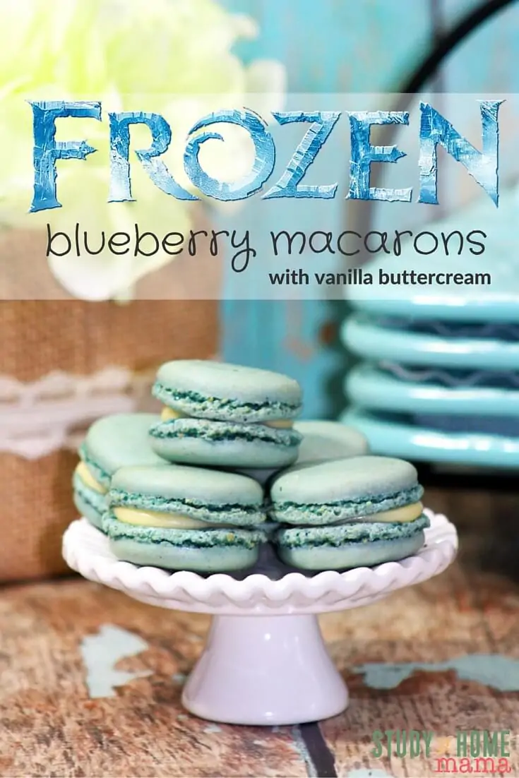 Frozen Party Food: Blueberry Macarons