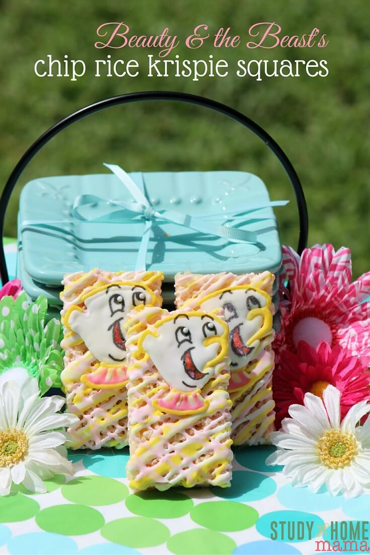 Chip is one of our favorite Disney characters. These fun, Chip Rice Krispie Treats will be a favorite kids snacks. Making icing figures are easier than you think with the right kitchen tools. Bring these to the next get together or change up the image for your favorite Disney character!