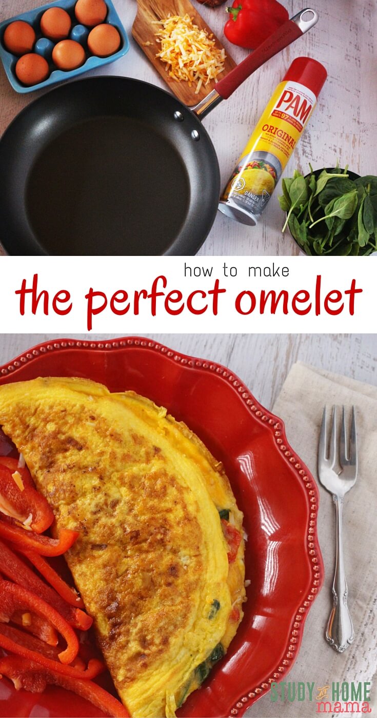 How to Make the Perfect Omelet - fluffy, gorgeous eggs with a perfectly cooked filling and just a hint of cheese, and no oily layer or taste. This is the ultimate healthy breakfast recipe to learn how to cook to make over your mornings