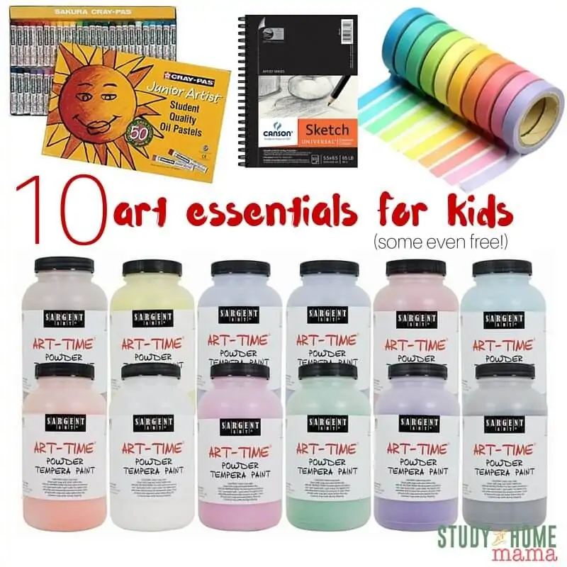 What are the best art supplies to get for kids? Well, here's my list - and some are even free!
