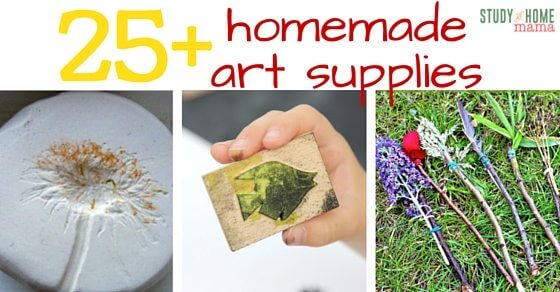 25+ Homemade Art Supplies to help you save money while providing your little artists with wonderful art supplies & creative experiences