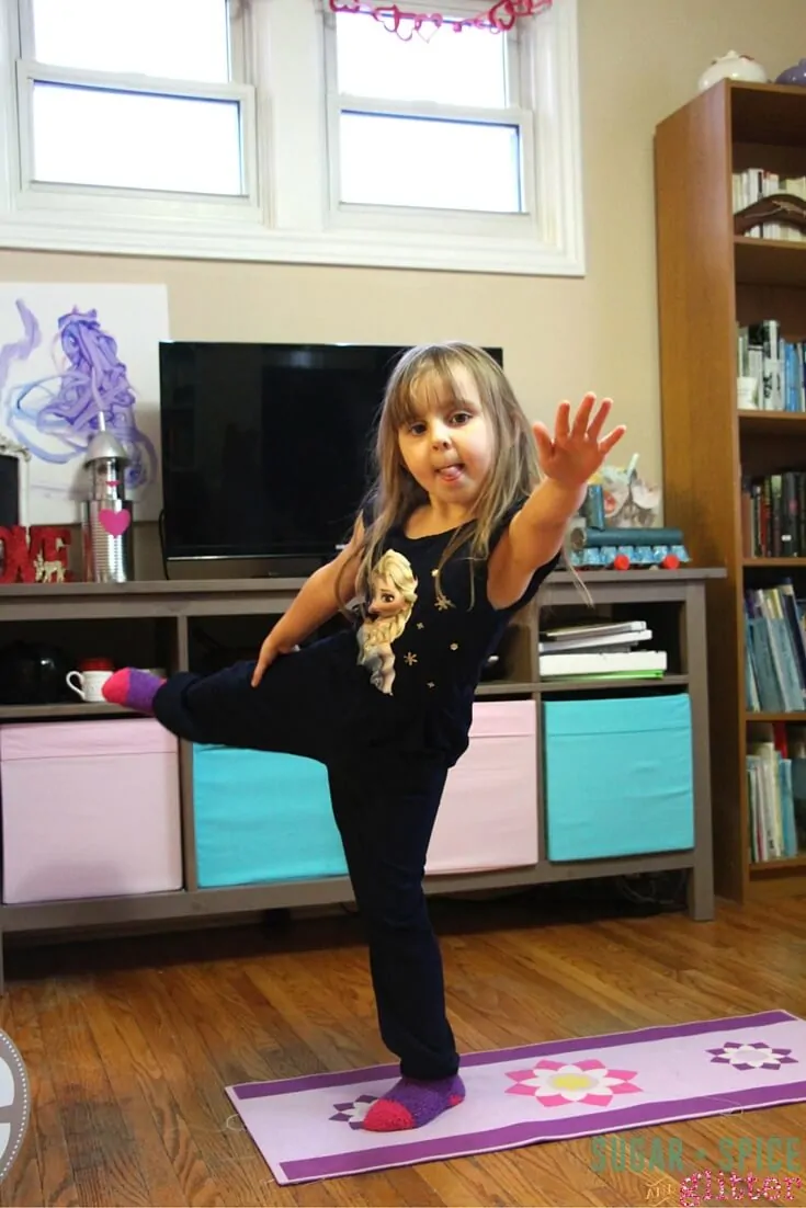 Ballet Yoga Pose - Dancer's Pose is a tricky one to get right, so ensure your child is comfortable above all else