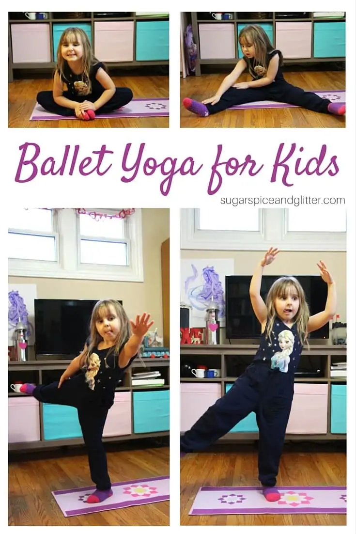 Help kids focus and learn how to control their movements with these simple Ballet Yoga for Kids movements. Yoga is a great way to start the day with kids and there are lots of easy ways to modify yoga to fit your child's abilities as they learn.