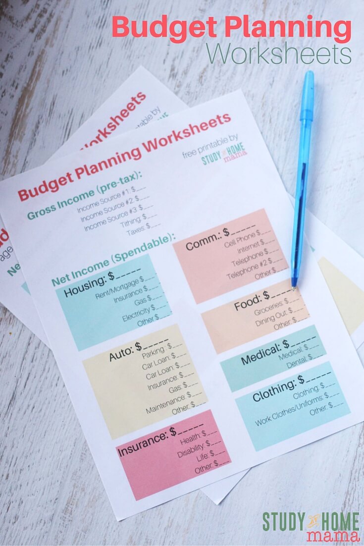 Budget Planning Worksheets - a free printable to help get your finances in shape. Includes a planner and a year long overview, as well as a Google spreadsheets version you can update whenever you want!