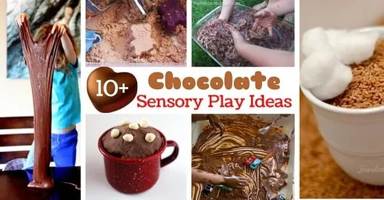 Chocolate Sensory Play Ideas your kids will love! So many chocolate sensory activities for kids, you'll never run out!