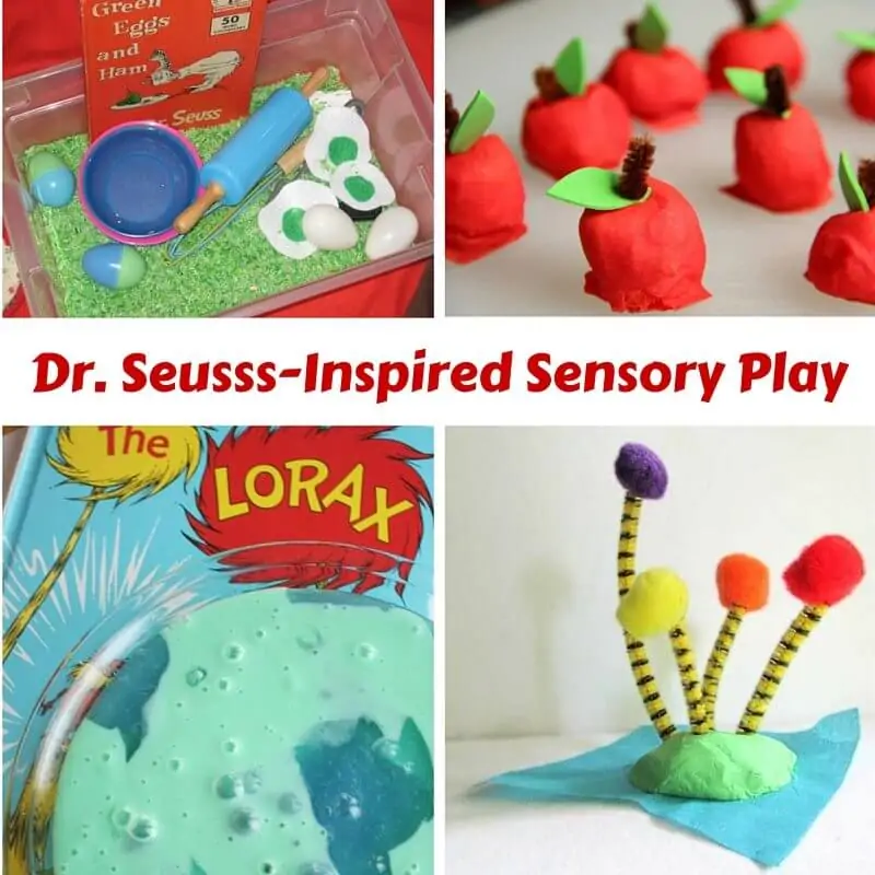 Dr. Seusss-Inspired Sensory Play Ideas - sensory activities for kids based on classic books